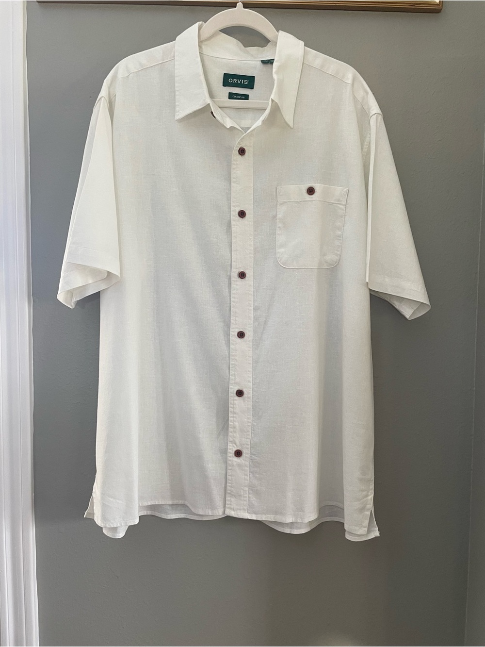 Orvis Ivory Short-Sleeve Button-Down Camp Shirt